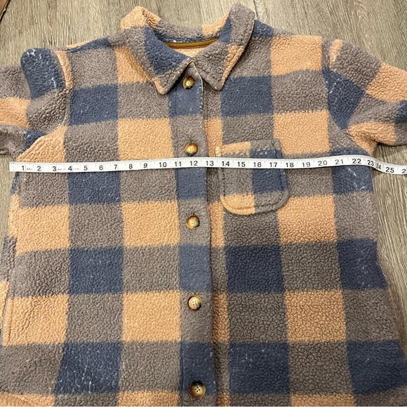 Koolaburra by Ugg Blue & Tan Plaid Button Down Shacket Women’s Size Medium - Picture 8 of 12